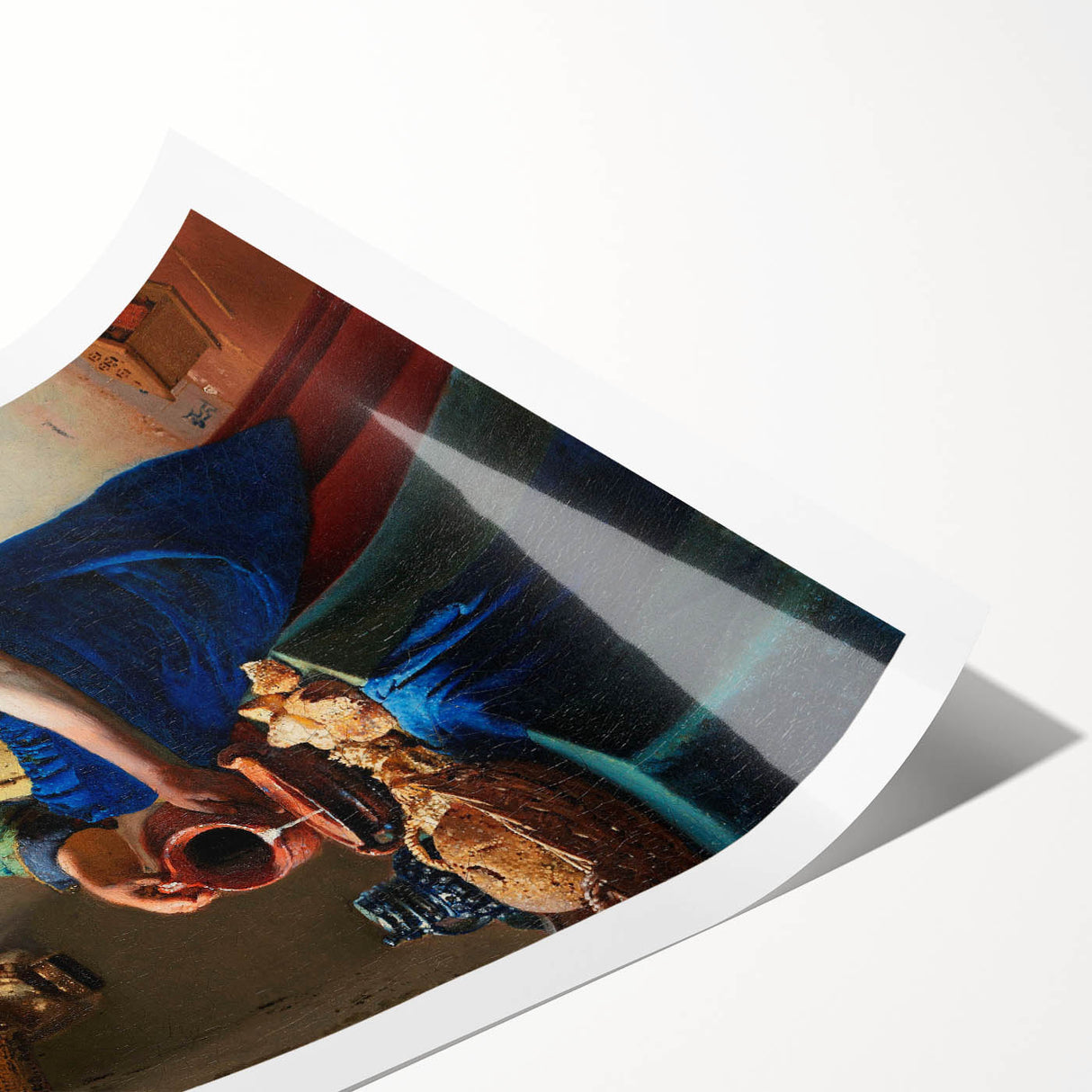 Baroque Kitchen Scene Wall Art - The Milkmaid in Warm Tones