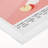 Art deco poster featuring a stylized cocktail glass in pastel hues on rolled canvas.