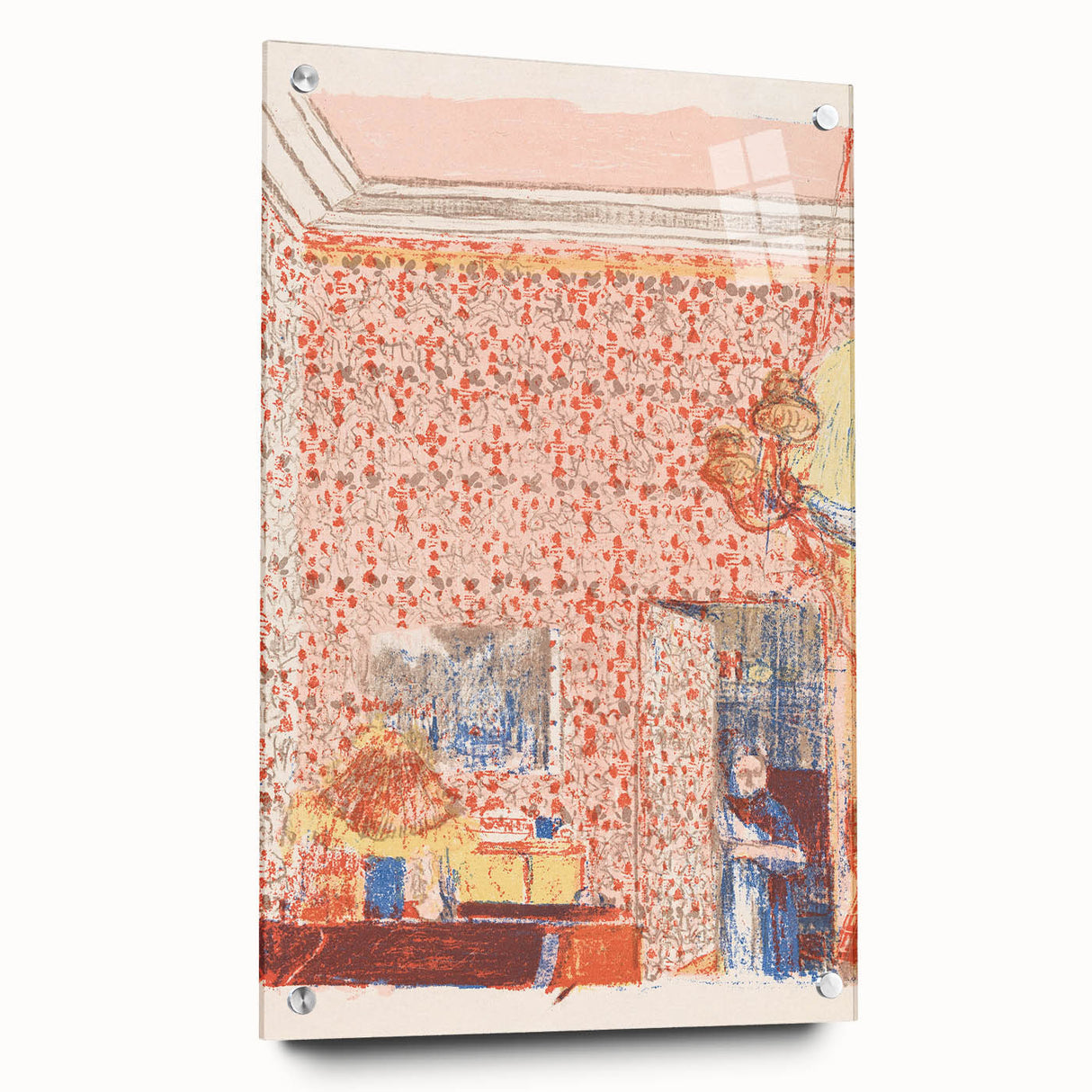 Impressionist Interior Wall Art - Vuillard’s Pink Wallpaper Scene Print