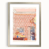 Impressionist Interior Wall Art - Vuillard’s Pink Wallpaper Scene Print