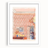 Impressionist Interior Wall Art - Vuillard’s Pink Wallpaper Scene Print
