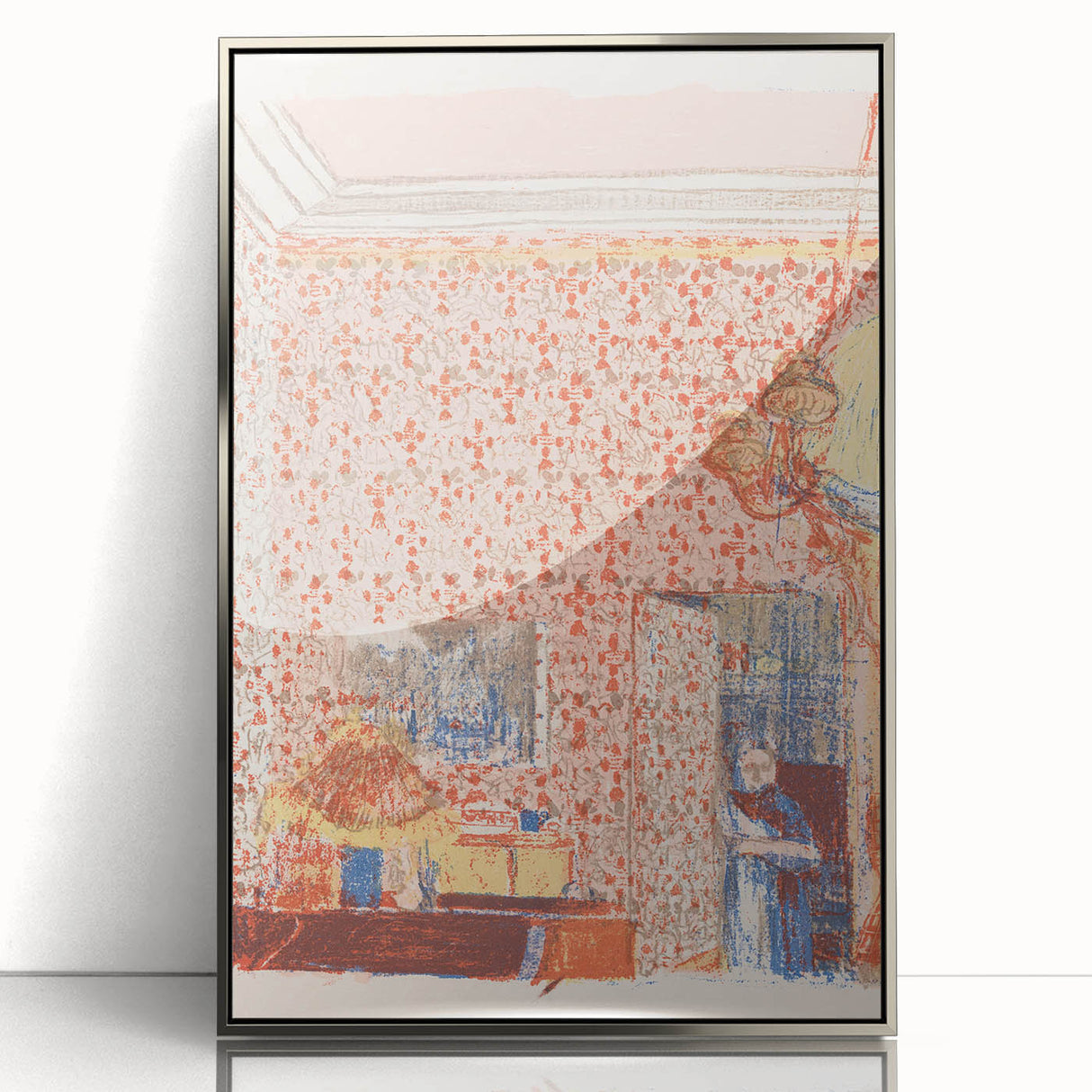 Impressionist Interior Wall Art - Vuillard’s Pink Wallpaper Scene Print