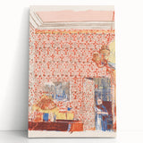 Impressionist Interior Wall Art - Vuillard’s Pink Wallpaper Scene Print