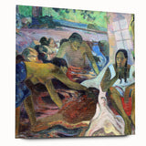 Tahitian Fisherwomen - Vibrant Modern Wall Art with Cultural Essence