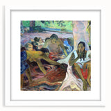 Tahitian Fisherwomen - Vibrant Modern Wall Art with Cultural Essence