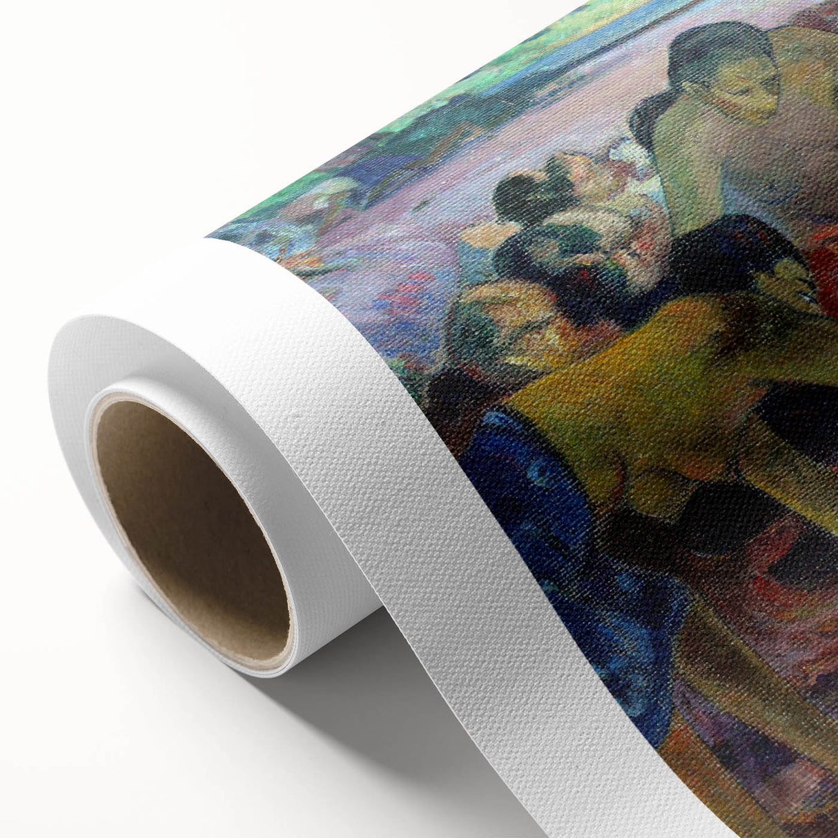 Tahitian Fisherwomen - Vibrant Modern Wall Art with Cultural Essence