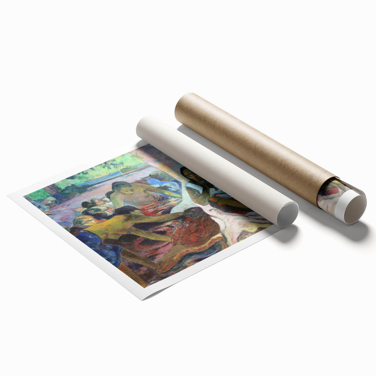 Tahitian Fisherwomen - Vibrant Modern Wall Art with Cultural Essence
