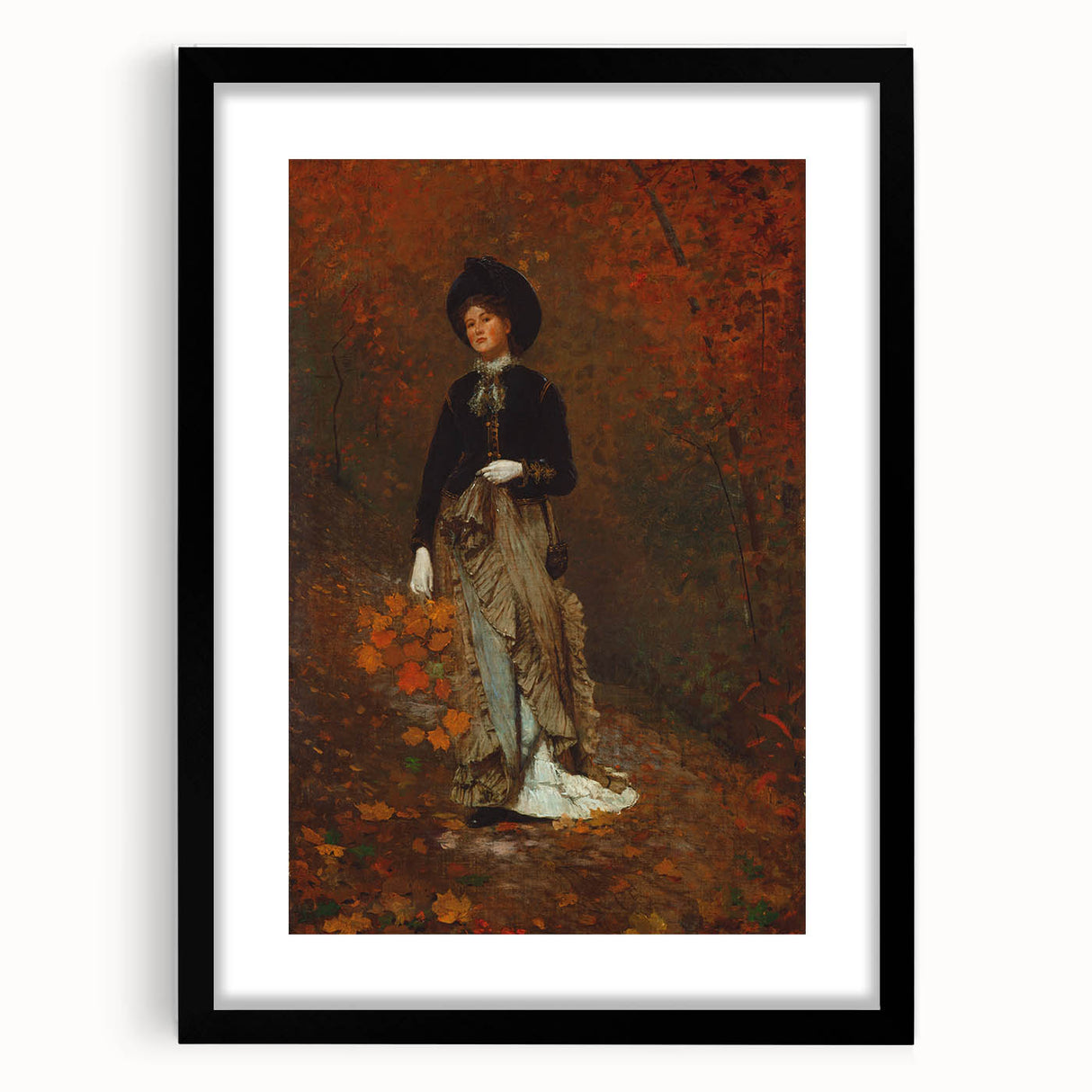 Realism Art Print - Autumn by Winslow Homer, Elegant Fall Scene