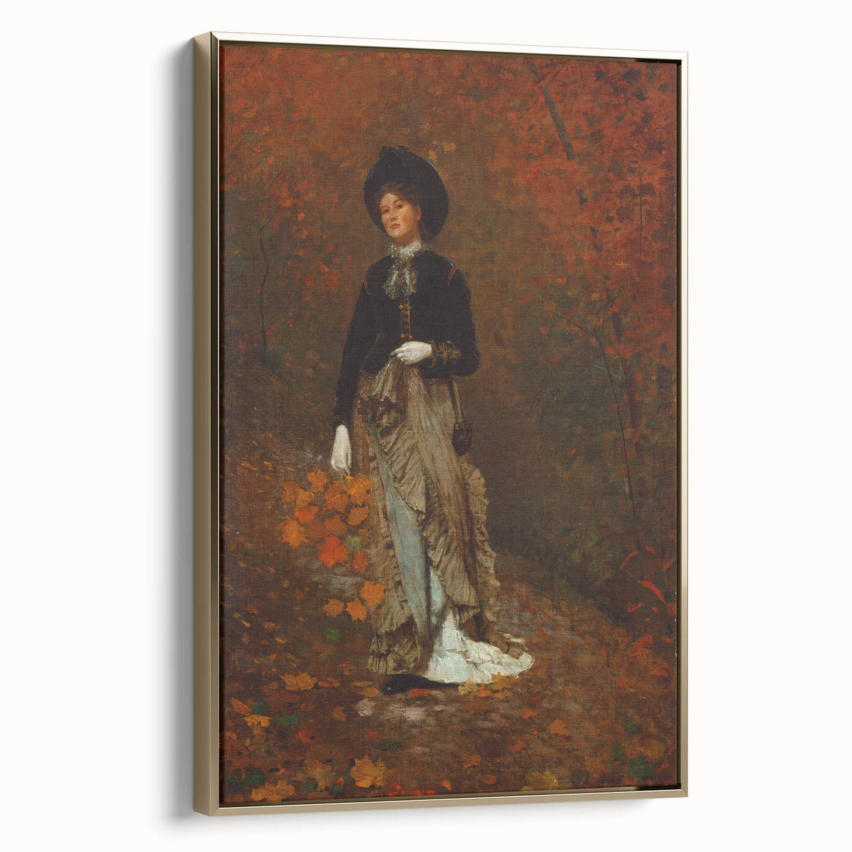 Realism Art Print - Autumn by Winslow Homer, Elegant Fall Scene