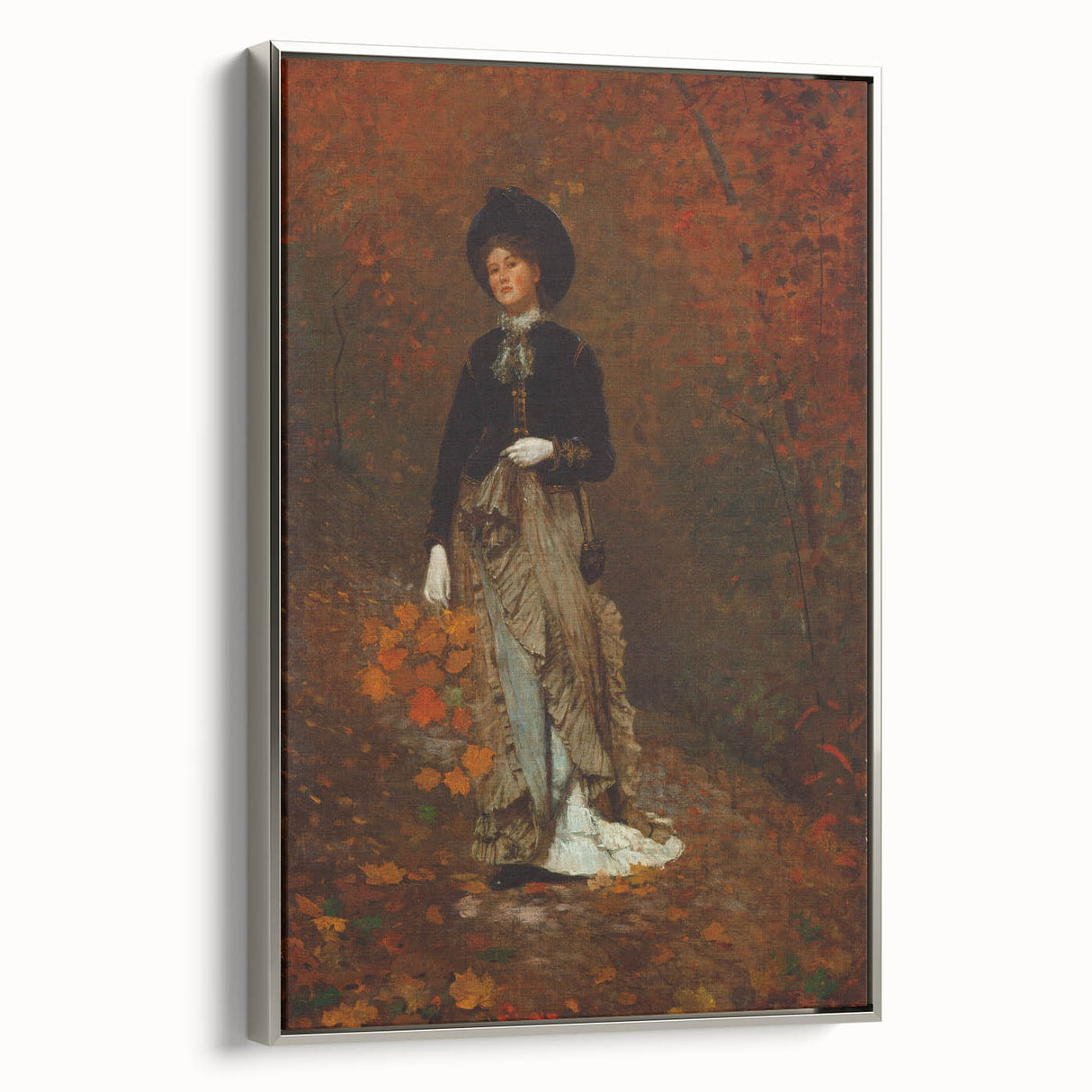 Realism Art Print - Autumn by Winslow Homer, Elegant Fall Scene