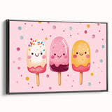 Cute Ice Cream Girls Room Wall Art – Kids Room Art Print