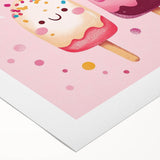 Cute Ice Cream Girls Room Wall Art – Kids Room Art Print