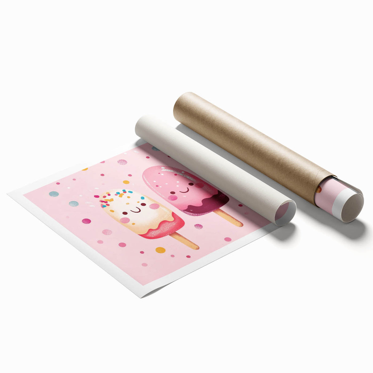 Cute Ice Cream Girls Room Wall Art – Kids Room Art Print