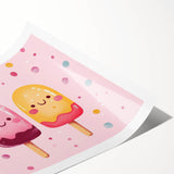 Cute Ice Cream Girls Room Wall Art – Kids Room Art Print