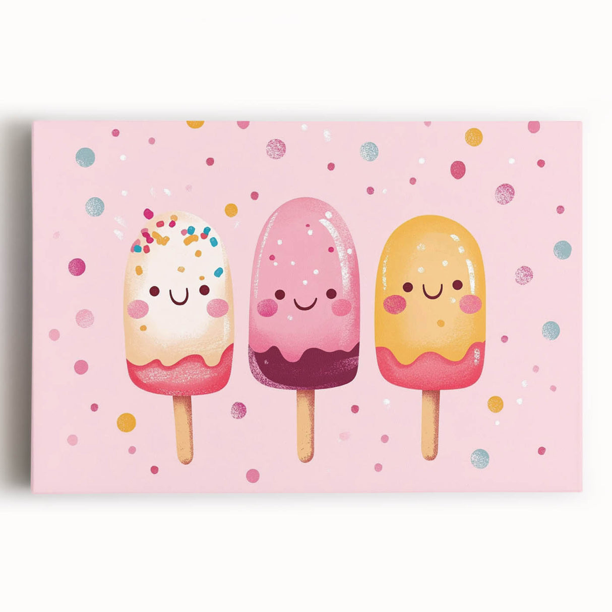 Cute Ice Cream Girls Room Wall Art – Kids Room Art Print
