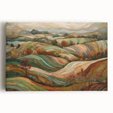 Large black and white stretched canvas depicting a serene autumn scene, ideal for kitchen wall art.