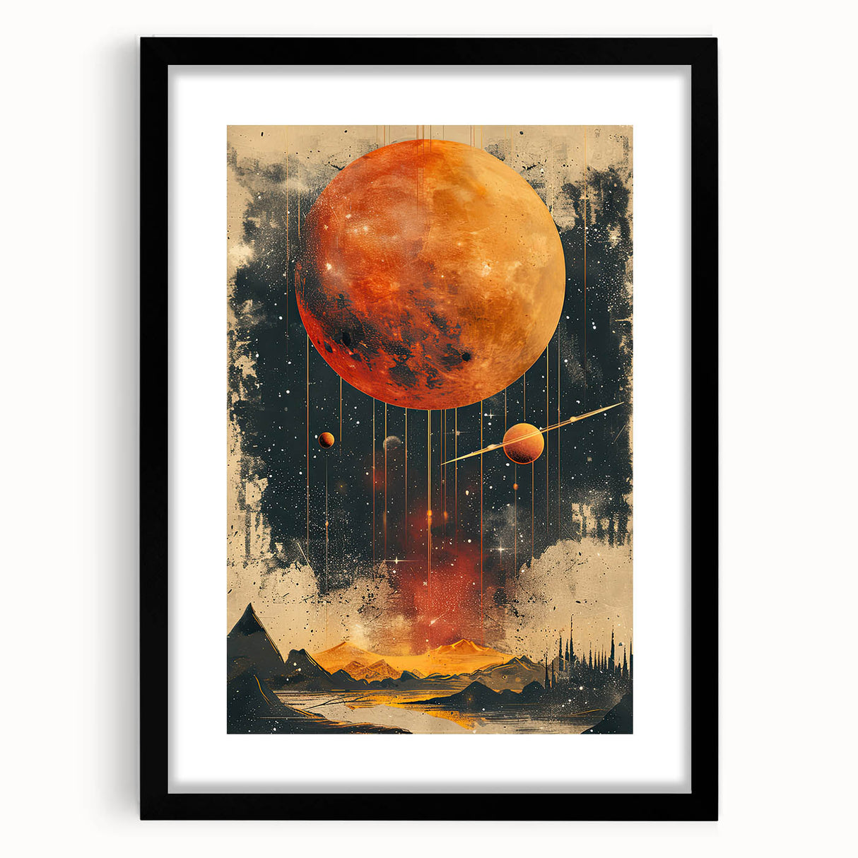 Cosmic Elegance - Acrylic Dining Room Artwork