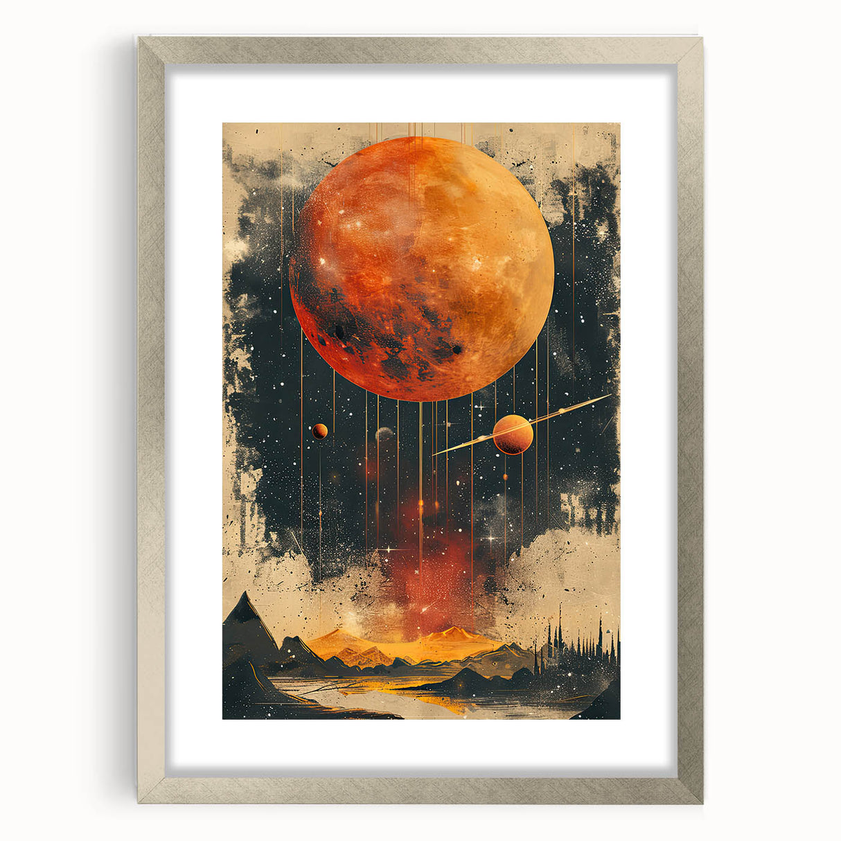 Cosmic Elegance - Acrylic Dining Room Artwork