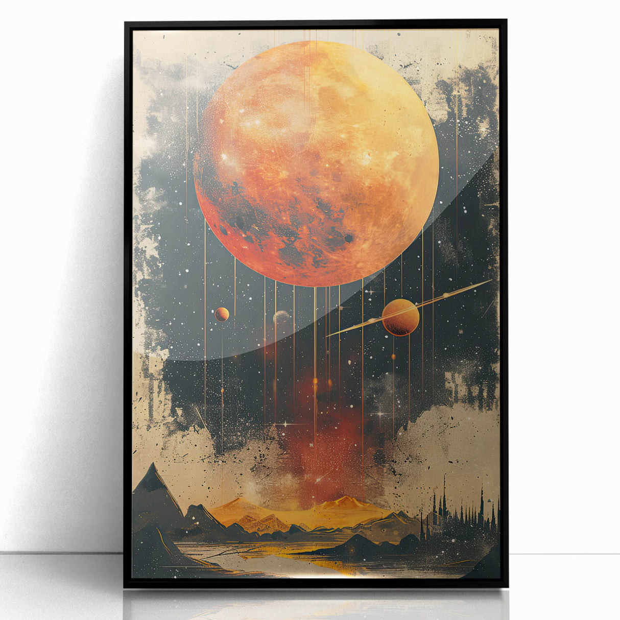 Cosmic Elegance - Acrylic Dining Room Artwork