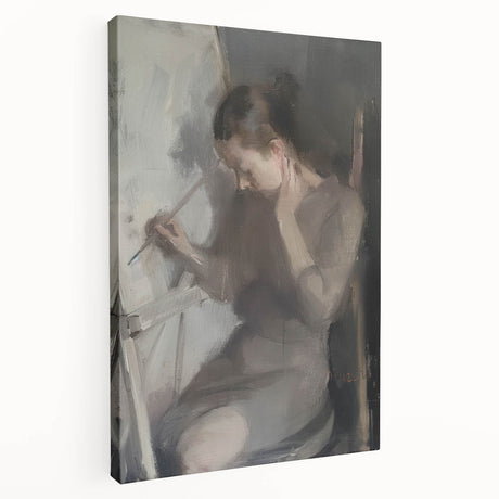 Abstract figurative art canvas featuring vibrant colors and dynamic shapes, showcasing a modern design. Perfect for contemporary home decor or artistic display.