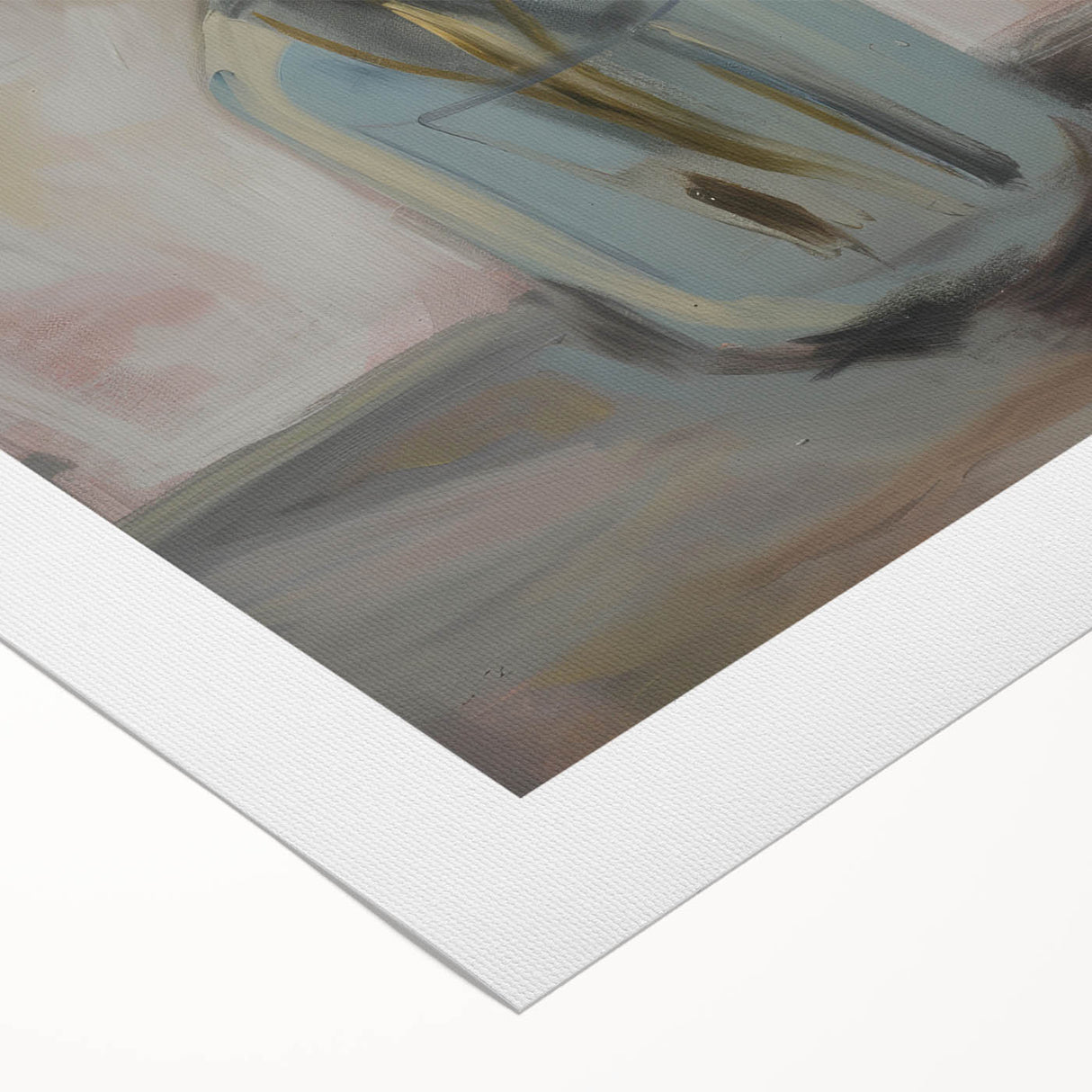 Vibrant rolled canvas showcasing abstract floral designs in rich colors, featuring textures that enhance its artistic appeal, perfect for modern home decor.