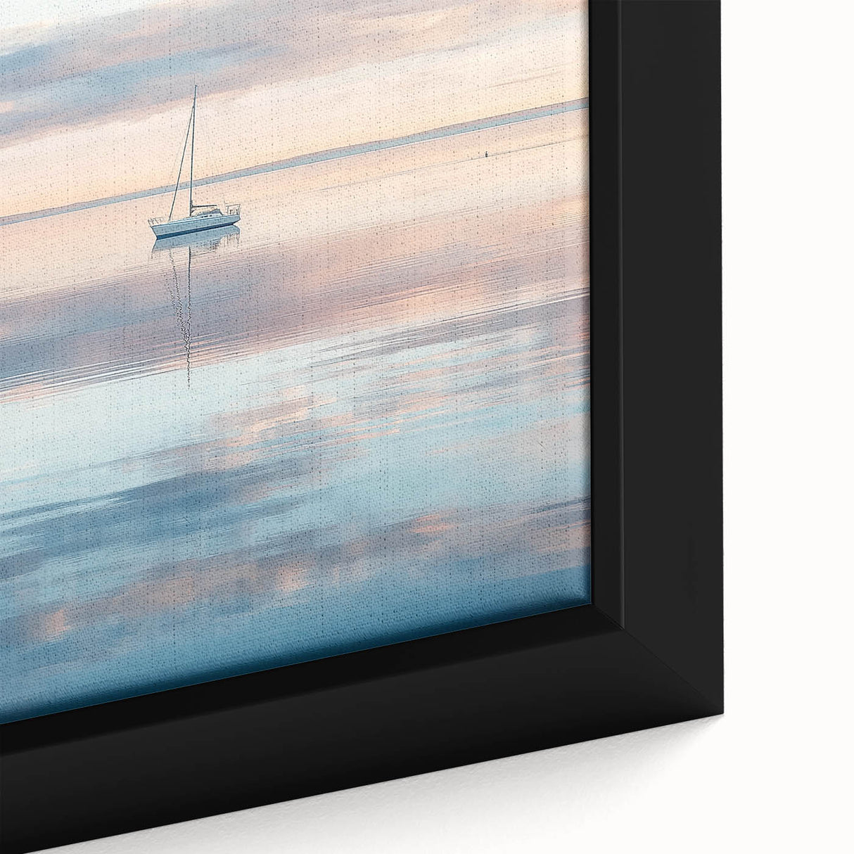 Abstract landscape framed canvas artwork highlighting vibrant colors and intricate textures, set in a modern frame, perfect for contemporary home decor.