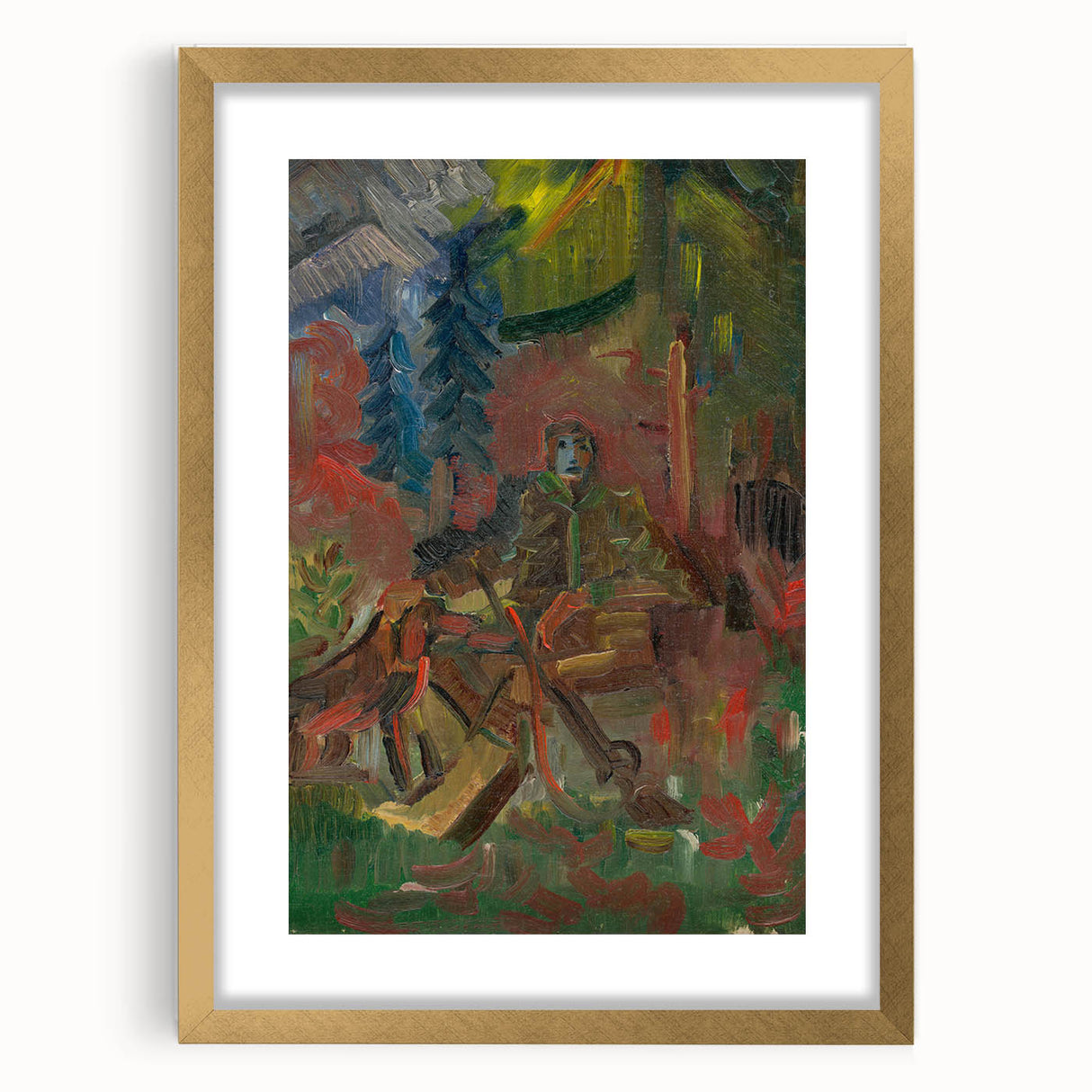 Expressionist Art - Resting Huntsman by Arnold Peter Weisz-Kubínčan