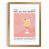 Extra large abstract art print with textured brush strokes in neutral and gold tones, framed with a gold mat.