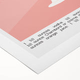 Art deco poster featuring stylized food and drink motifs in bold black and gold, printed on rolled canvas.