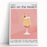 Large black and white stretched canvas depicting various foods and beverages, ideal for kitchen wall art.