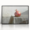 Large abstract wall art featuring assorted fruits in bold, vibrant colors on a black acrylic framed print.
