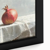 Extra large black wall art on canvas featuring a close-up of colorful, textured fruits, ideal for living room decor.