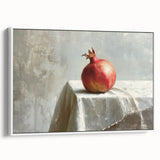 Extra large vintage poster art of colorful fruits on a black background, framed canvas, ideal for living room decor.