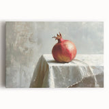 Black and white large art canvas featuring assorted fruits, ideal for kitchen wall art.