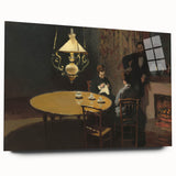 Impressionist Interior Scene - After Dinner by Claude Monet Print