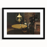 Impressionist Interior Scene - After Dinner by Claude Monet Print