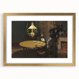 Impressionist Interior Scene - After Dinner by Claude Monet Print