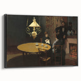 Impressionist Interior Scene - After Dinner by Claude Monet Print