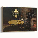 Impressionist Interior Scene - After Dinner by Claude Monet Print