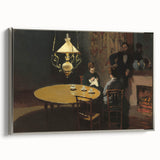 Impressionist Interior Scene - After Dinner by Claude Monet Print