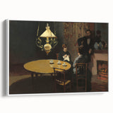 Impressionist Interior Scene - After Dinner by Claude Monet Print