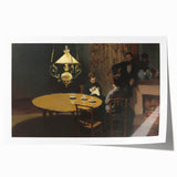 Impressionist Interior Scene - After Dinner by Claude Monet Print
