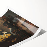 Impressionist Interior Scene - After Dinner by Claude Monet Print