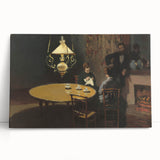 Impressionist Interior Scene - After Dinner by Claude Monet Print