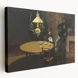 Impressionist Interior Scene - After Dinner by Claude Monet Print