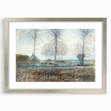 Tranquil Farm Landscape Wall Art - Soft Pastel Modern Country Decor