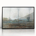 Tranquil Farm Landscape Wall Art - Soft Pastel Modern Country Decor