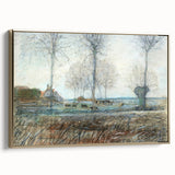 Tranquil Farm Landscape Wall Art - Soft Pastel Modern Country Decor