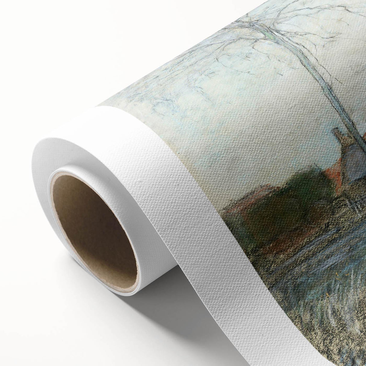 Tranquil Farm Landscape Wall Art - Soft Pastel Modern Country Decor