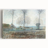 Tranquil Farm Landscape Wall Art - Soft Pastel Modern Country Decor